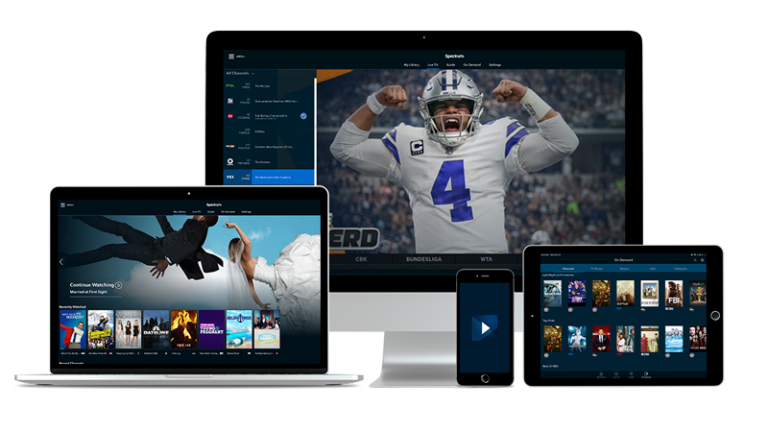 Interface de l'application Vortex IPTV premium pour regarder la télévision en direct et à la demande.