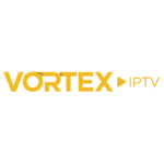 Logo VORTEX IPTV en doré
