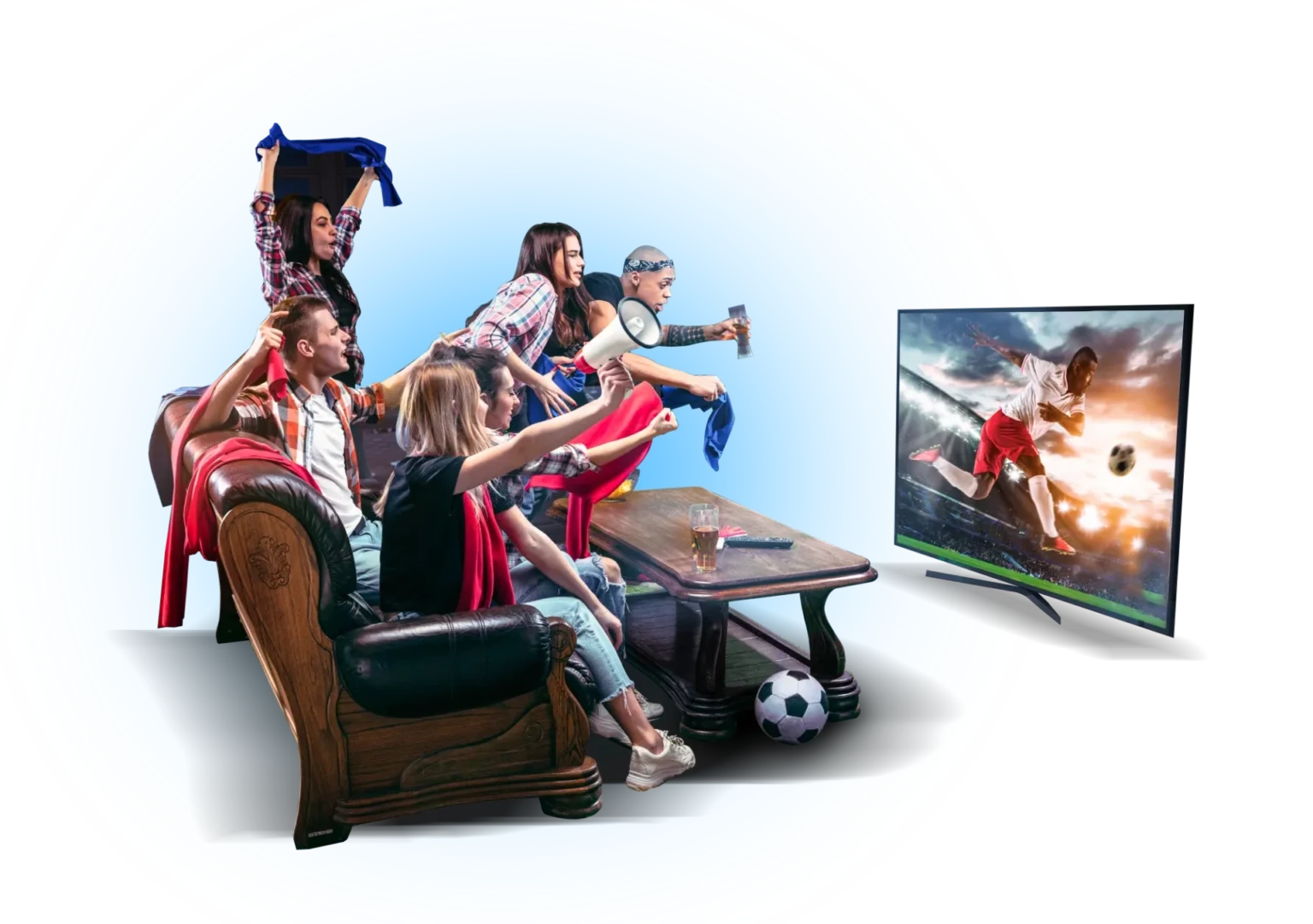 Une famille regardant la télévision, profitant d'une expérience de streaming IPTV de qualité.