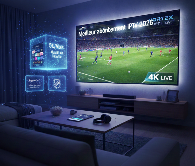 Meilleur abonnement IPTV 2026 en France et au Canada - Service Vortex IPTV qualité 4K UHD à 5 euros sans coupure.