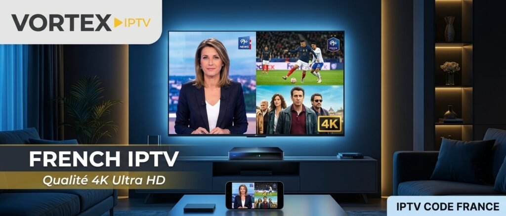 Abonnement FRENCH IPTV - Vortex IPTV CODE FRANCE 4K